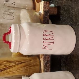MERRY rae dunn Canister christmas